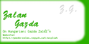 zalan gazda business card